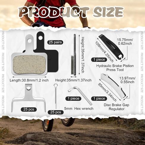 25 أزواج منصات فرامل الدراجة ، وسادات فرامل قرص الدراجة متوافقة مع TRP Tektro Shimano ، MT200 M355 M446 M447 M315 M365 MT500 in Kuwait