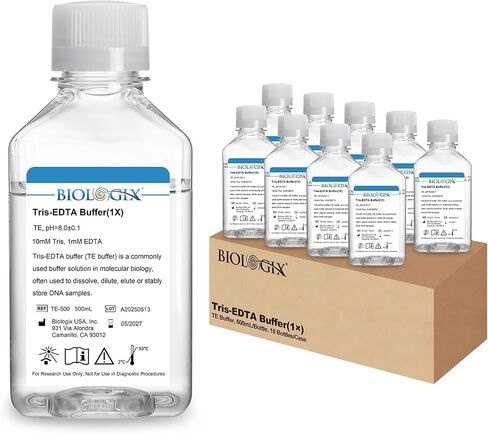 TE Buffer ، Tris-Edta Buffer (1 ×) الرقم الهيدروجيني 8.0 ، 500 مل ، زجاجة واحدة in Kuwait