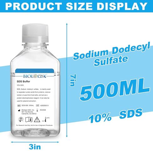 Lab SDS Buffer, Lab 10% Sodium Dodecyl Sulfate Buffers, 500ml/Bottle in Saudi Arabia