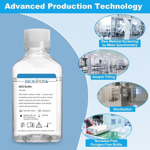 Lab SDS Buffer, Lab 10% Sodium Dodecyl Sulfate Buffers, 500ml/Bottle in Saudi Arabia