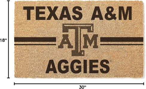 KH Sports Fan Texas A&M Aggies Logo Team Coir Doormat, Multi,1063100469 in Saudi Arabia