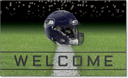 Fanmats 19960 Seattle Seahawks Rubber Rubber Outdoor Door Mat - 18in. x 30in. in Kuwait