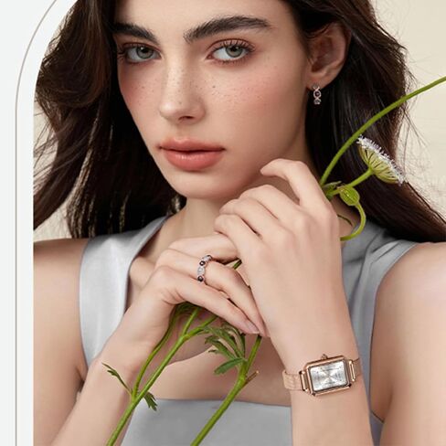 Womens Watch Fashion Dress Dress Mesh Sbart Watchproof Watches for Women Elegant Dainty two Tine Womens Watch Watch Quartz Easy Read Watches With Day Date in Kuwait