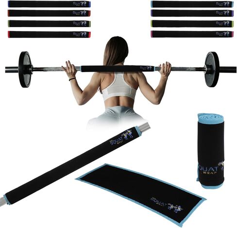 | Squat Wrap (Long) | Thin Bar Pad Wrap. Hugs-the-Bar. Secures to Standard & Olympic Barbells. Great for Squats, Deadlifts, & Leg Day. in Kuwait
