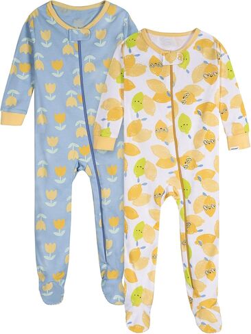 Onesies Brand Baby Girls' 2-Pack Footed Pajamas, Pears, 0-3 Months in Kuwait