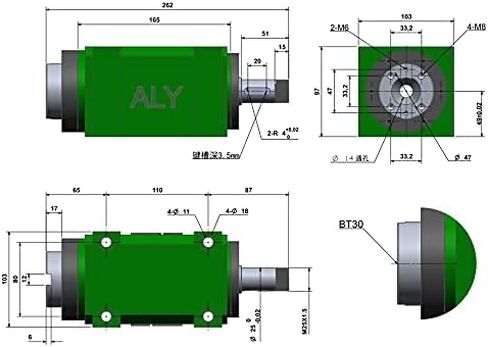 Power Milling Head, Universal Power Milling Head, CNC Spindle Unit Motor Head Boring Milling Machine for Engraving Cutting Milling Drilling Boring Machine (3000RPM) in Saudi Arabia
