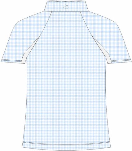 Kids Blue Gingham 1/4 Zip - Short Sleeve in Saudi Arabia