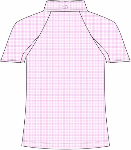 Kids Pink Gingham 1/4 Zip - كم قصير in Saudi Arabia