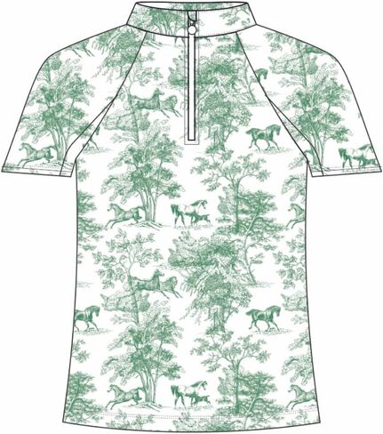الأطفال الخضراء الفروسية Toile 1/4 zip - كم قصير in Saudi Arabia