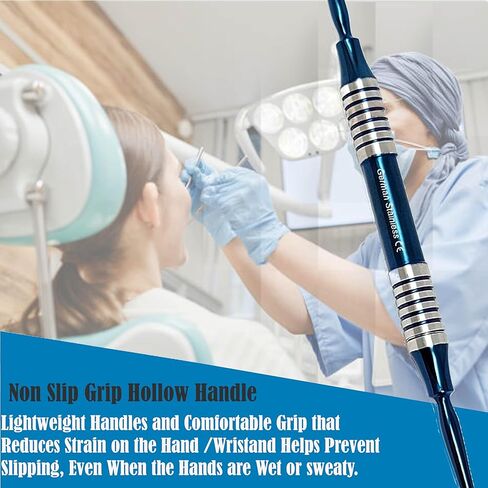 Professional Dental Periosteal Elevator, Stainless Steel with Blue Titanium Coated Tips (Busar) in Saudi Arabia