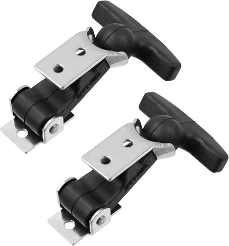 Coshar 2Pcs Stainless Steel Flexible Drawer Latches Rubber Flexible T-Handle Hasp Draw Latch with Brackets for Tool Cabinet,Hood or Vehicle Engine in Saudi Arabia