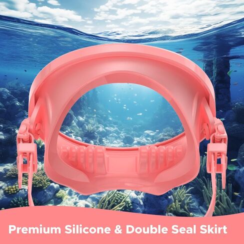 Scuba Mask, Oval Adults Diving Mask, Snorkeling Gear Freediving Mask, Goggles for Snorkel, Swimming Mask for Spearfishing, Tempered Glass HD Anti-Fog in Saudi Arabia