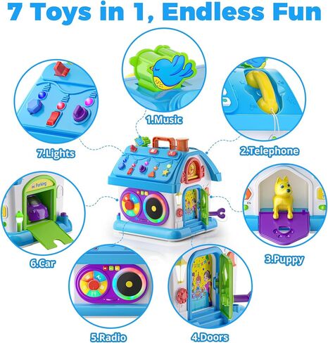 Montessori Toy for 1 Year Old Girl Gifts, Musical Bilingual Educational Toddler Toy Age 1-2 Yr 12-18 Month, First Birthday Gift for 1 Year Old Girl (Pink) in Saudi Arabia