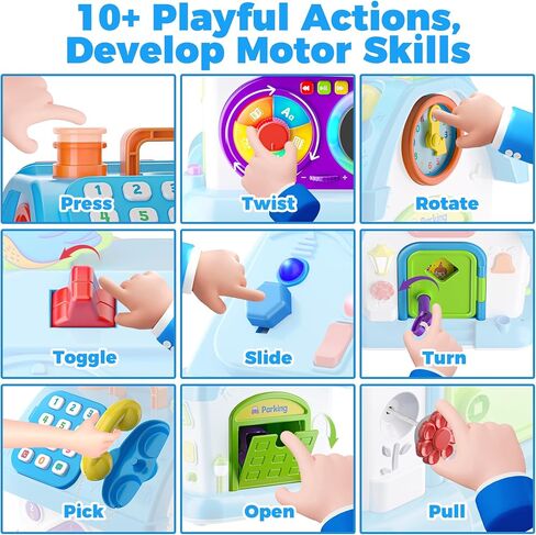 Montessori Toy for 1 Year Old Girl Gifts, Musical Bilingual Educational Toddler Toy Age 1-2 Yr 12-18 Month, First Birthday Gift for 1 Year Old Girl (Pink) in Saudi Arabia