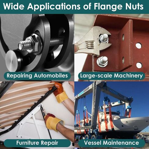 M4 x 0.7mm Serrated Flange Nuts100 Pcs,Metric 304 Stainless Steel FlangeHex Lock Nuts by SUVICTONG,Full Thread, Hex Drive, Bright Finish in Kuwait