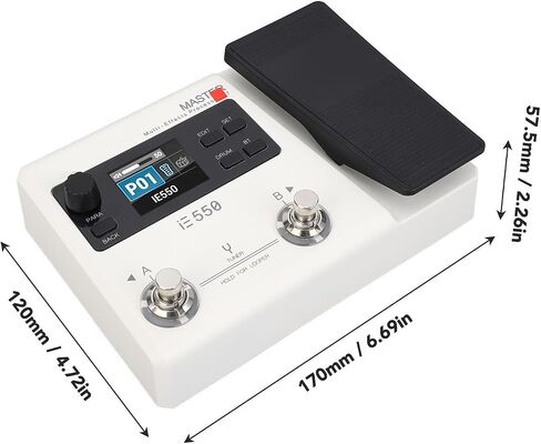 Alomejor Multi Effects Processor, 8 Modules 100 Drum Rhythms Guitar Pedal with and 24 Bit A,D for Guitar Bass Players (US Plug) in Saudi Arabia