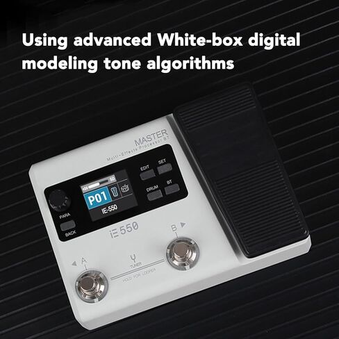 Alomejor Multi Effects Processor, 8 Modules 100 Drum Rhythms Guitar Pedal with and 24 Bit A,D for Guitar Bass Players (US Plug) in Saudi Arabia