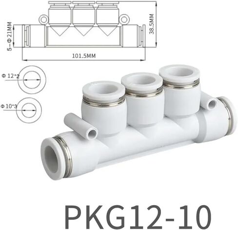 5pcs pkg pk connection connection Quick Air Hose Fitting 12 10 8 6 4 أنبوب أنبوب موصل الضغط الهوائي 4 مم 6 مم 8 مم 10 مم 12 مم (PKG12-10) in Kuwait