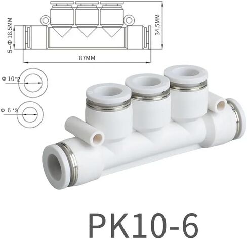 5pcs pkg pk connection connection Quick Air Hose Fitting 12 10 8 6 4 أنبوب أنبوب موصل الضغط الهوائي 4 مم 6 مم 8 مم 10 مم 12 مم (PKG12-10) in Kuwait