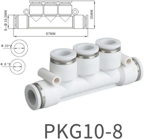 5pcs pkg pk connection connection Quick Air Hose Fitting 12 10 8 6 4 أنبوب أنبوب موصل الضغط الهوائي 4 مم 6 مم 8 مم 10 مم 12 مم (PKG12-10) in Kuwait