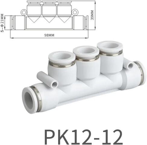 5pcs pkg pk connection connection Quick Air Hose Fitting 12 10 8 6 4 أنبوب أنبوب موصل الضغط الهوائي 4 مم 6 مم 8 مم 10 مم 12 مم (PKG12-10) in Kuwait