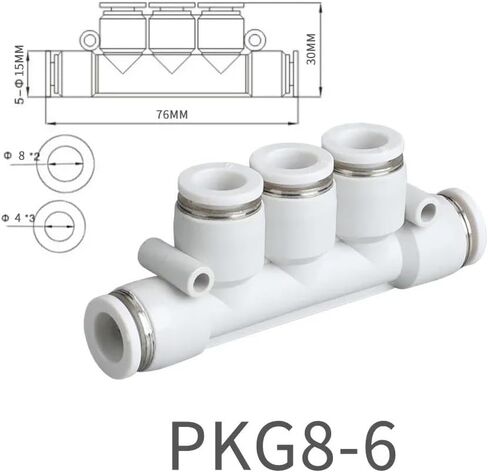 5pcs pkg pk connection connection Quick Air Hose Fitting 12 10 8 6 4 أنبوب أنبوب موصل الضغط الهوائي 4 مم 6 مم 8 مم 10 مم 12 مم (PKG12-10) in Kuwait