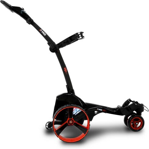 MGI ZIP X3 Electric Golf Push Cart | zip طي العلبة ، عجلات جميع التضاريس ، يلعب 36 فتحة ، سرعة قابلة للتعديل ، 3 عجلات ، شاشة العرض ، عداد المسافات ، التحكم في المسافة | منشفة الجولف سلسلة التوقيع in Saudi Arabia