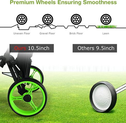 GYMAX Foldable 3-Wheel Height Adjustable Lightweight Golf Caddy Cart with Umbrella Holder, Hydraulic Seat, Storage Bag & Cup Holder in Kuwait