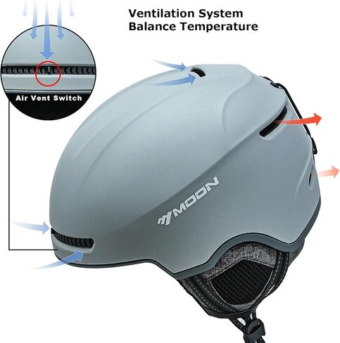 Ski Helmet Lightweight Low-Profile Integrated Liner Snowboard Winter Sports Moisture-Wicking Heat-Trapping 2 Sizes in Kuwait