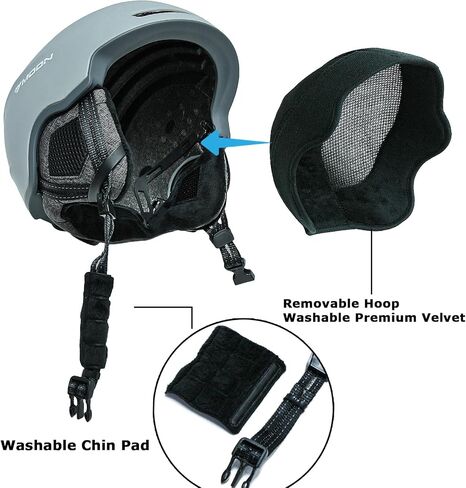 Ski Helmet Lightweight Low-Profile Integrated Liner Snowboard Winter Sports Moisture-Wicking Heat-Trapping 2 Sizes in Kuwait