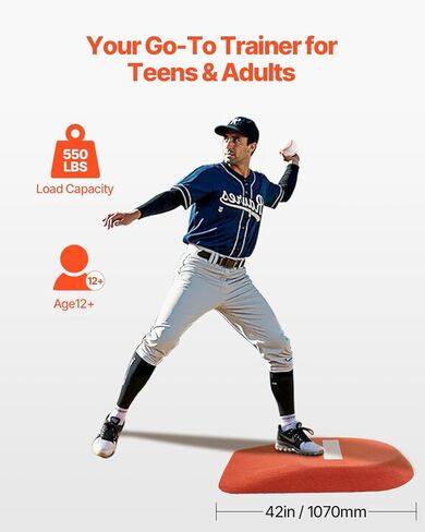 Mound Pitching Mound ، Motable Game Game Mound ، 42 في ممارسات التدريب في الهواء الطلق في الهواء الطلق ، وأدوات عرض للكرة اللينة من قطعة واحدة مع العشب المضاد للمضاد ومطاط نصب in Saudi Arabia