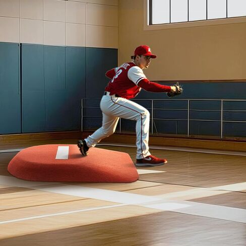 Mound Pitching Mound ، Motable Game Game Mound ، 42 في ممارسات التدريب في الهواء الطلق في الهواء الطلق ، وأدوات عرض للكرة اللينة من قطعة واحدة مع العشب المضاد للمضاد ومطاط نصب in Saudi Arabia