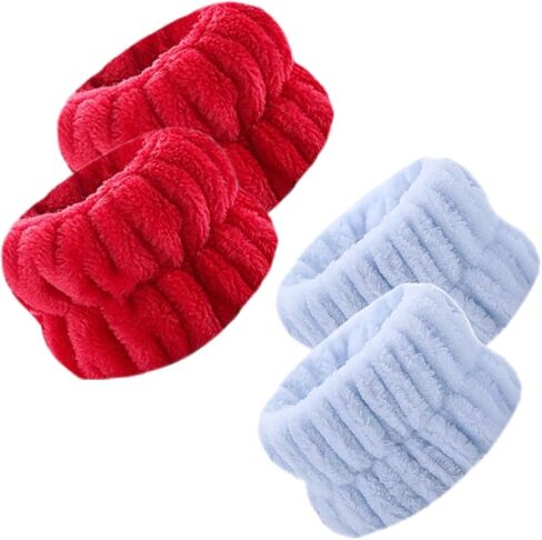 2 Pairs Wrist Washband for Women Washing Face, Wrist Spa Washband Absorbent Wristbands, Prevent Liquids from Spilling Down Your Arms in Saudi Arabia