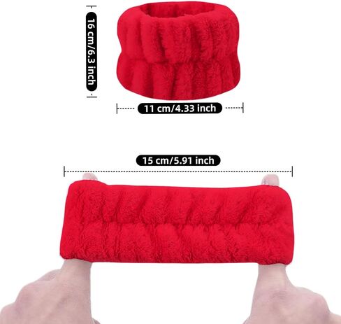 2 Pairs Wrist Washband for Women Washing Face, Wrist Spa Washband Absorbent Wristbands, Prevent Liquids from Spilling Down Your Arms in Saudi Arabia
