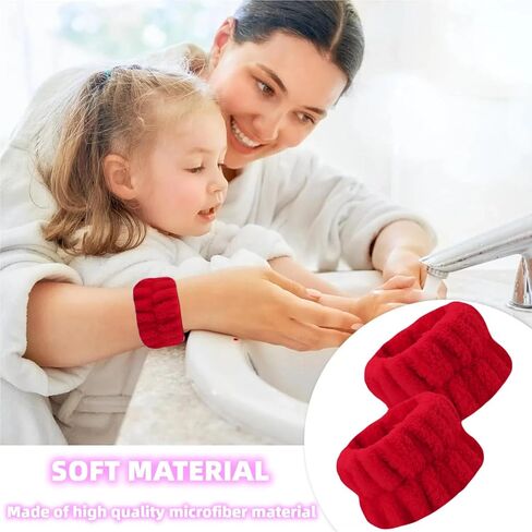 2 Pairs Wrist Washband for Women Washing Face, Wrist Spa Washband Absorbent Wristbands, Prevent Liquids from Spilling Down Your Arms in Saudi Arabia