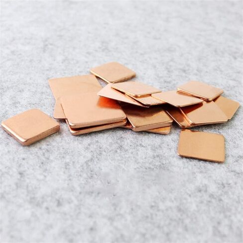 10 PCS ورقة معدنية نحاسية ، سمك 0.3 مم إلى 2.0 مم ، ورقة نحاسية كمبيوتر محمول ، شرائح ، فواصل ، أحواض الحرارة ، لتبريد الرقائق (15x15x0.3mm) in Saudi Arabia