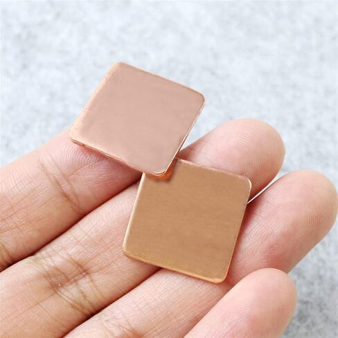 10 PCS ورقة معدنية نحاسية ، سمك 0.3 مم إلى 2.0 مم ، ورقة نحاسية كمبيوتر محمول ، شرائح ، فواصل ، أحواض الحرارة ، لتبريد الرقائق (15x15x0.3mm) in Saudi Arabia
