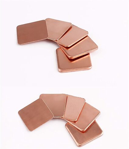10 PCS ورقة معدنية نحاسية ، سمك 0.3 مم إلى 2.0 مم ، ورقة نحاسية كمبيوتر محمول ، شرائح ، فواصل ، أحواض الحرارة ، لتبريد الرقائق (15x15x0.3mm) in Saudi Arabia
