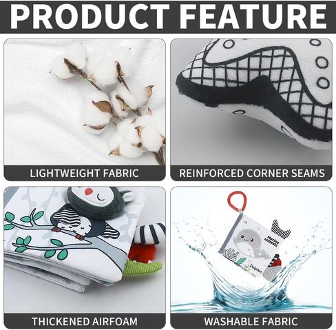 Caterbee Baby Activity Travel Mobile Arch Toy ، ألعاب سرير بالأبيض والأسود (حيوان) in Kuwait