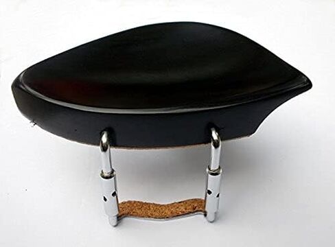 سلسلة موسيقية في كمان كوفمان chinrest 4/4 أجزاء من الكمان الخشبية الأبنوس ، مع مشبك Chrome U in Saudi Arabia