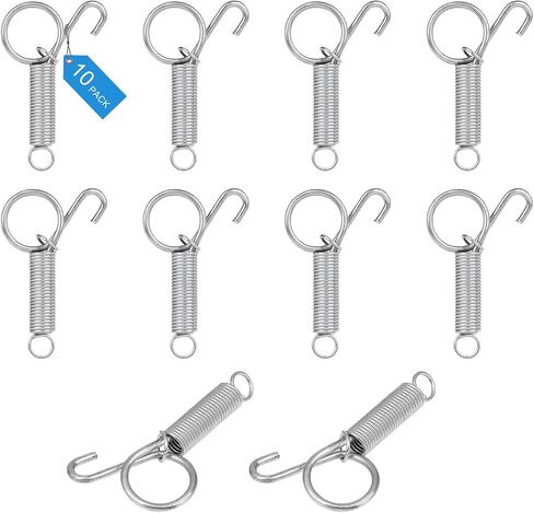 10 Pack Spring Door Latch for Rabbit Cages, Multi-Functional Metal Pet Spring Door Latch Lock for Fixing Birds Small Animal, Chicken, Dog, Cat, Parrot, Guinea Pig, Squirrel Cages Clips in Saudi Arabia