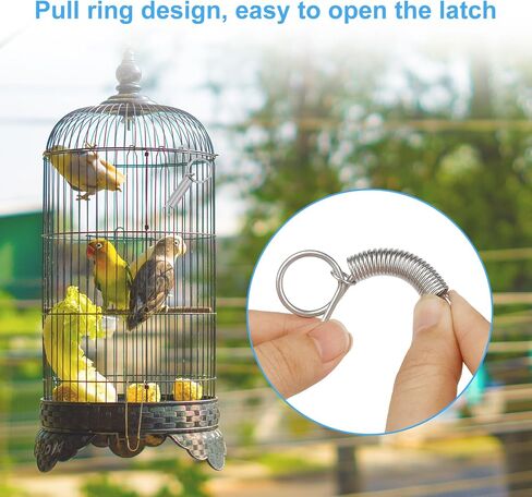 10 Pack Spring Door Latch for Rabbit Cages, Multi-Functional Metal Pet Spring Door Latch Lock for Fixing Birds Small Animal, Chicken, Dog, Cat, Parrot, Guinea Pig, Squirrel Cages Clips in Saudi Arabia