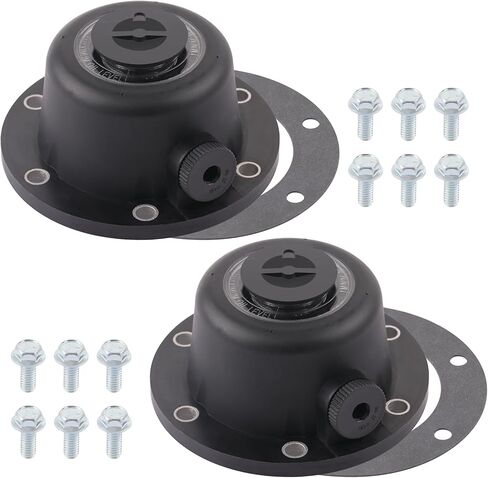 343-4024 محور المقطورات متوافقة مع STEMCO ، 3434024 غطاء محور الألومنيوم لمحور المقطورة مع مقابس مطاطية إضافية 2 وحشيات (حزمة 2) in Kuwait