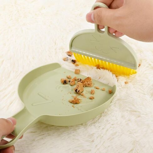 مجموعة صغيرة ومجموعة Dustpan ، Mini Compact Portable ، للمنزل والأرائك وأسطح المطبخ ورفوف التخزين ومكاتب المكاتب والحمامات ومناطق الحيوانات الأليفة (الوردي) in Kuwait