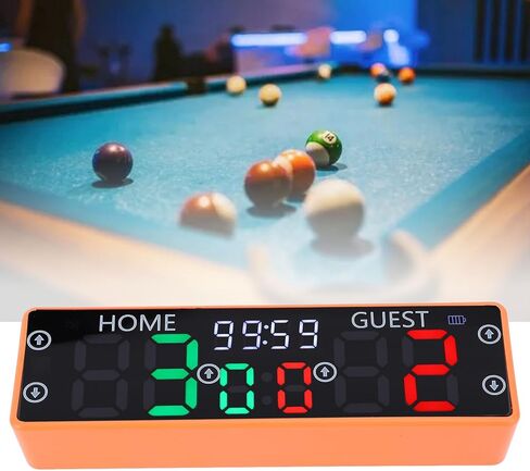 Electronic Scoreboard, 0-99 Score Range 0-9 Game Points, LED Display Digital Scoreboard with Buzzer, Battery Powered Basketball Scoreboard, Score Keeper for Chess, Table Tennis in Saudi Arabia