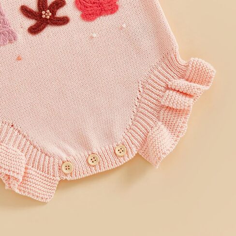 FYBITBO Baby Sweater Knit Romper Newborn Girl Strawberry Sweaters Onesie Overalls Fall Winter Clothes Knitted Outfit in Saudi Arabia