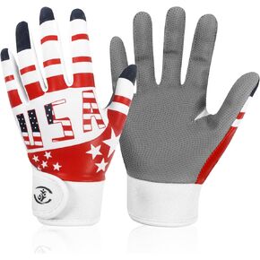Youth Baseball USA Flag Glove American Flag Batting Gloves Comfortable Fit Breathable Durable Lightweight Design Junior Training Batting in Kuwait