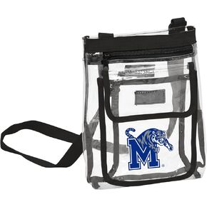 Brands Logo Gameday Clear Crossbody حقيبة - معتمدة من الملعب ، حزام قابل للتعديل ، جيب السوستة الأمامية in Kuwait