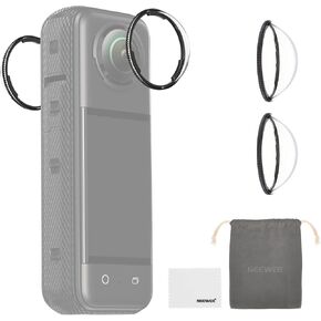 NEEWER X4 Lens Protectors Compatible with Insta360 X4 Action Camera, Pack of 2 for Insta 360 x4, Removable HD Tempered Glass Lens Protectors with 10H Hardness, with Cleaning Cloth & Case, LPC01 in Saudi Arabia