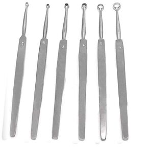 Fox Dermal Curettes Dermatology 1mm-6mm ENT 6 Pcs Stainless Steel Instruments in Kuwait